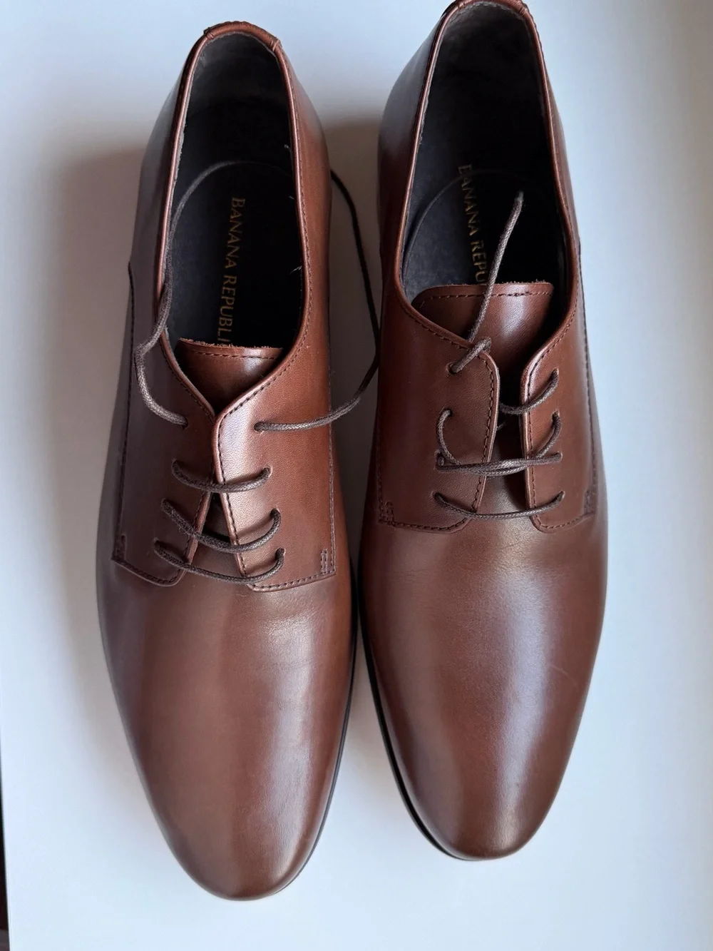 Banana Republic Men's Brown Leather Derby Shoes